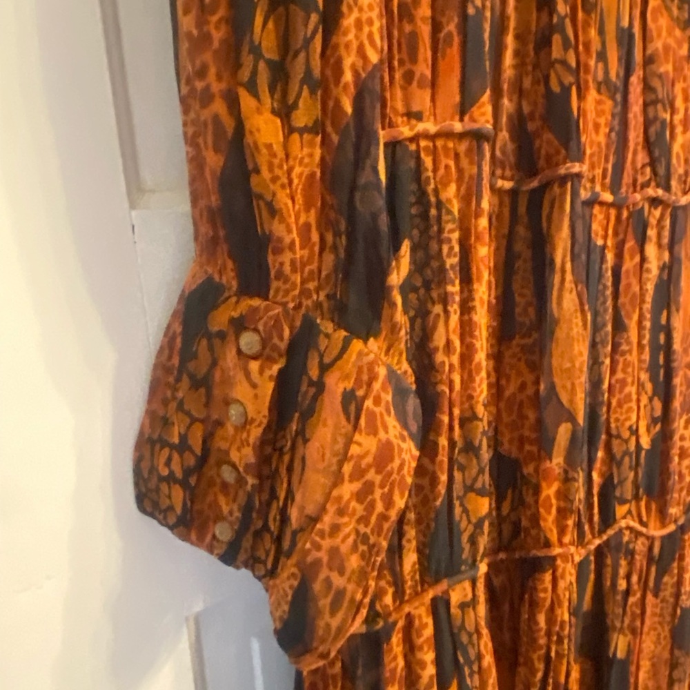 FARM Rio Orange and Black Long Sleeve Dress - Picture 6 of 6
